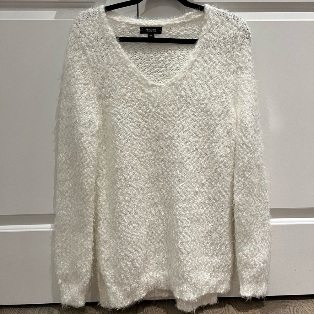 Rory Gilmore Fall Aesthetic White V-Neck Sweater
